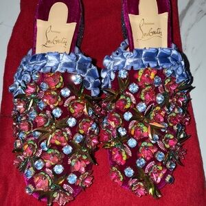 Christian Louboutin Women's Vibrant Embellished Mules